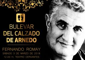 Ampliar información de Fernando Romay dejará su huella en el Bulevar del Calzado de Arnedo