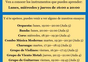 Ampliar información de Jornada de puertas abiertas Escuela Mpal.  de Música 