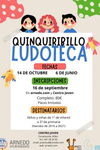 Ampliar información de Ludoteca Quinquiribillo LUNES- MIÉRCOLES 18:00 a 19:30 H