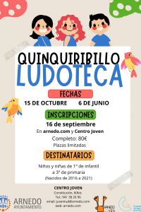 Ampliar información de Ludoteca Quinquiribillo LUNES- MIÉRCOLES 16:30 a 18:00 H