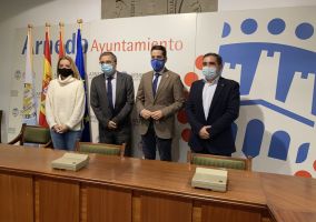 Ampliar información de El consejero e Gobernanza Pública visita Arnedo para dar cuenta de las actuaciones recogidas en los Presupuestos 2021. 