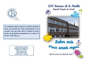 Ampliar información de Colegio Sagrado Corazón: XXIX Semana de la Familia