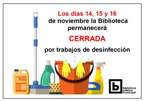 Ampliar información de Biblioteca cerrada durante los días 14, 15 y 16 de noviembre