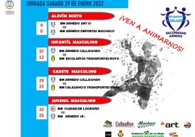 Ampliar información de Resultados Balonmano 29-30 enero