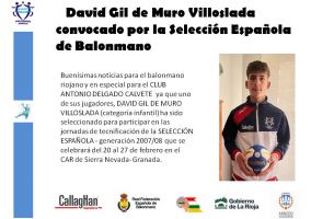 Ampliar información de David Gil de Muro convocado para la Selección Española de Balonmano