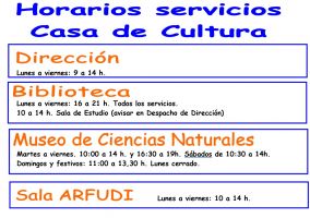 Ampliar información de Cambio de horario de la Biblioteca y del Museo de Ciencias Naturales